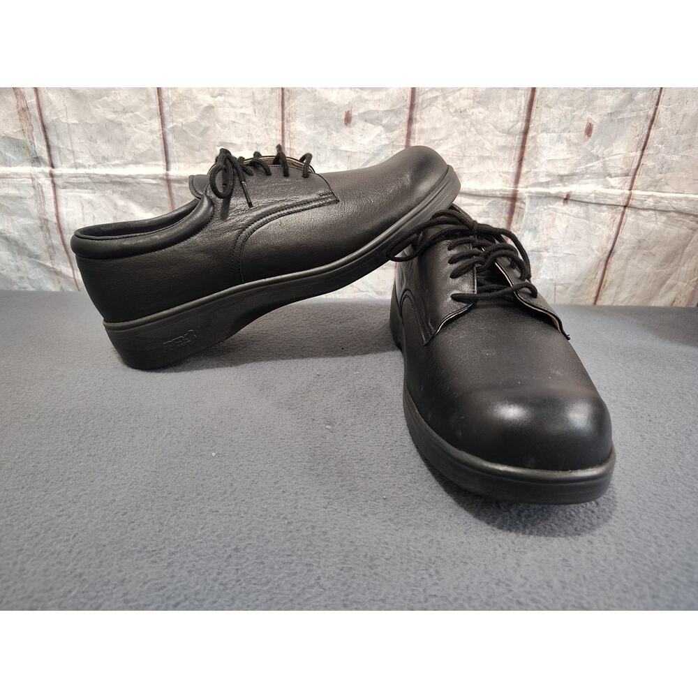 Men's Apex Anti Shock Diabetic Shoes Ambulator Biomechanical Black Leather 10 W